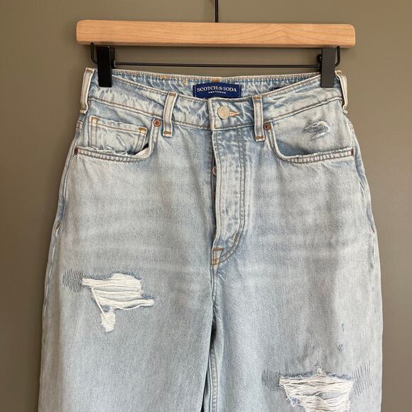 Scotch & Soda The Ripple 1950's Straight Leg Jeans Beach Treat Size 26 Loose Fit - Picture 5 of 16